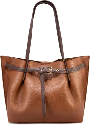 Montana West Tote Bag for Women Designer Purses and Handbags with Belted Detailing