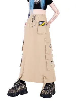 Multi-pocket Functional Workwear Skirt