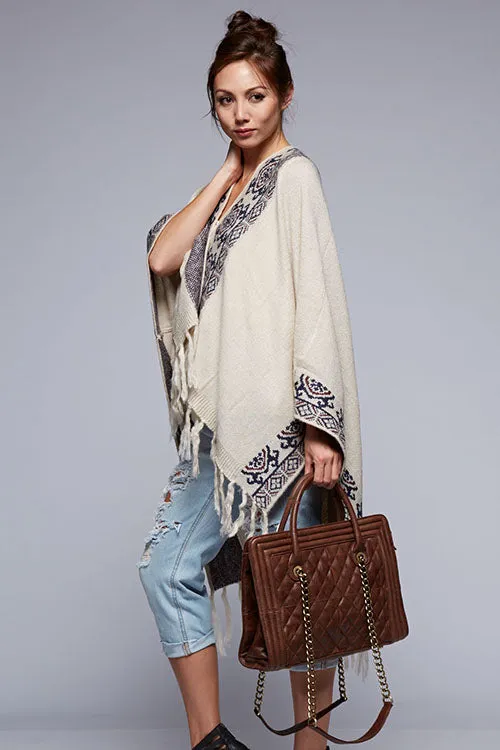 Multi Textured Leather Tote Bag