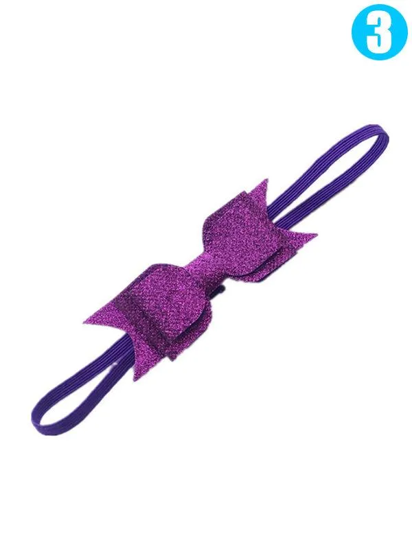 Multicolor Bowknot Headbands Cute Sequin Elastic Children Baby Headdress