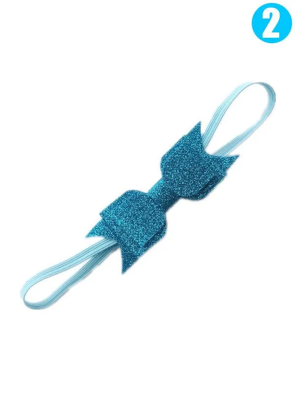 Multicolor Bowknot Headbands Cute Sequin Elastic Children Baby Headdress