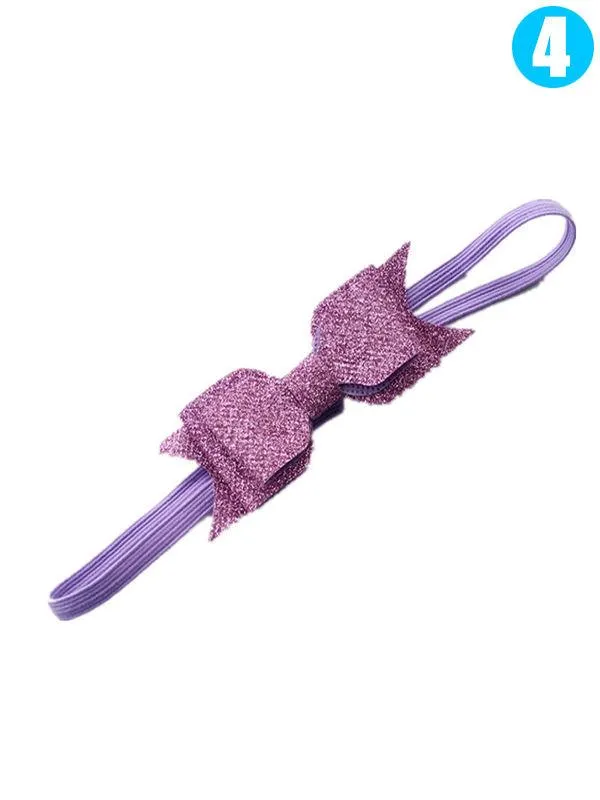 Multicolor Bowknot Headbands Cute Sequin Elastic Children Baby Headdress