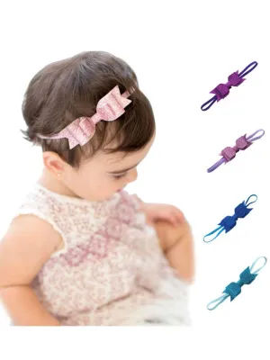 Multicolor Bowknot Headbands Cute Sequin Elastic Children Baby Headdress