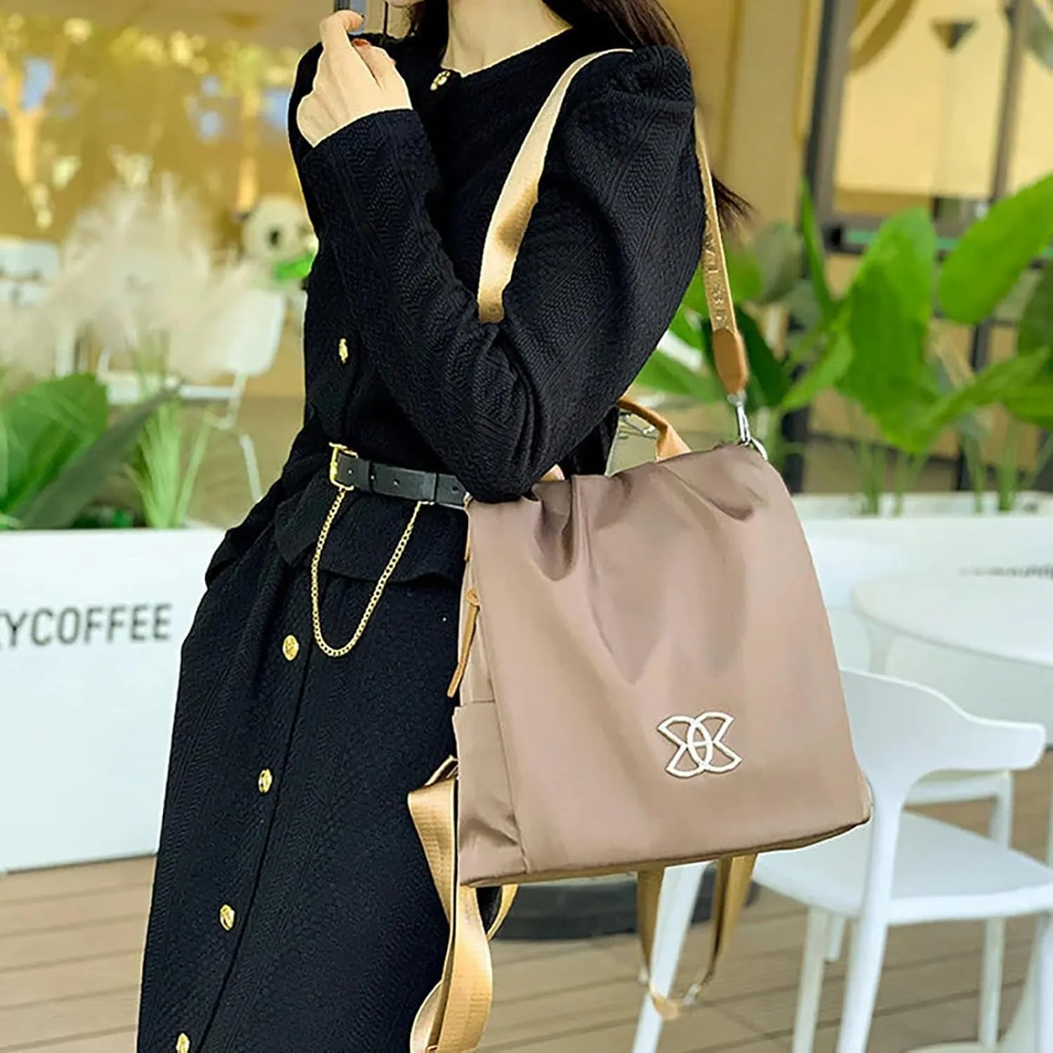 Multifunctional Women's Travel Backpack Fashionable Decoration Bag Large Capacity Adjustable Single (A, One Size)