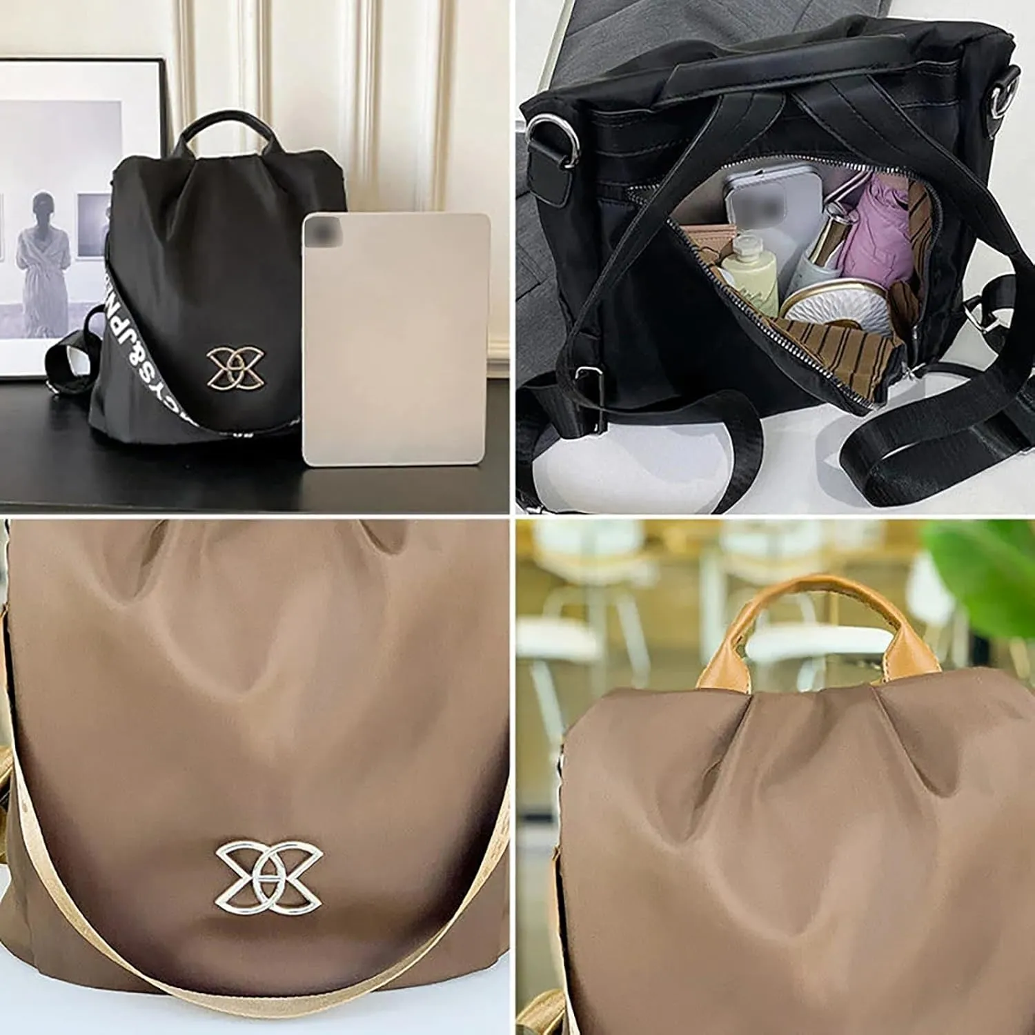 Multifunctional Women's Travel Backpack Fashionable Decoration Bag Large Capacity Adjustable Single (A, One Size)