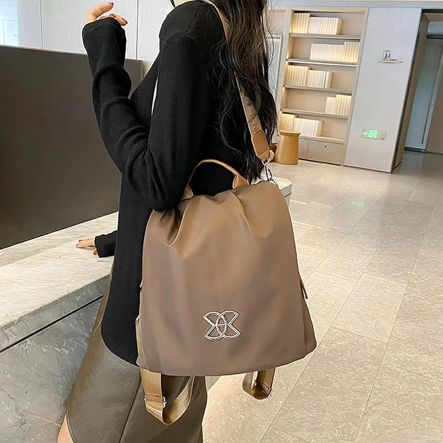 Multifunctional Women's Travel Backpack Fashionable Decoration Bag Large Capacity Adjustable Single (A, One Size)