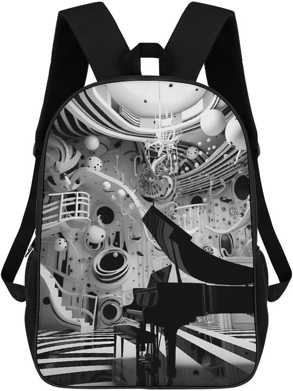 Music Instrument Piano Travel Backpack Carry On Backpack 17 Inch Laptop Bag Casual Daypack for Weekender Business Hiking