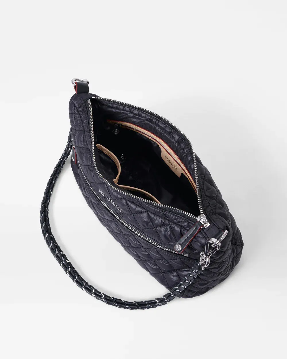 MZ WALLACE CROSBY SHOULDER BAG IN BLACK REC