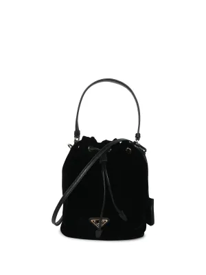 Nappa Leather Bucket Bag in Black