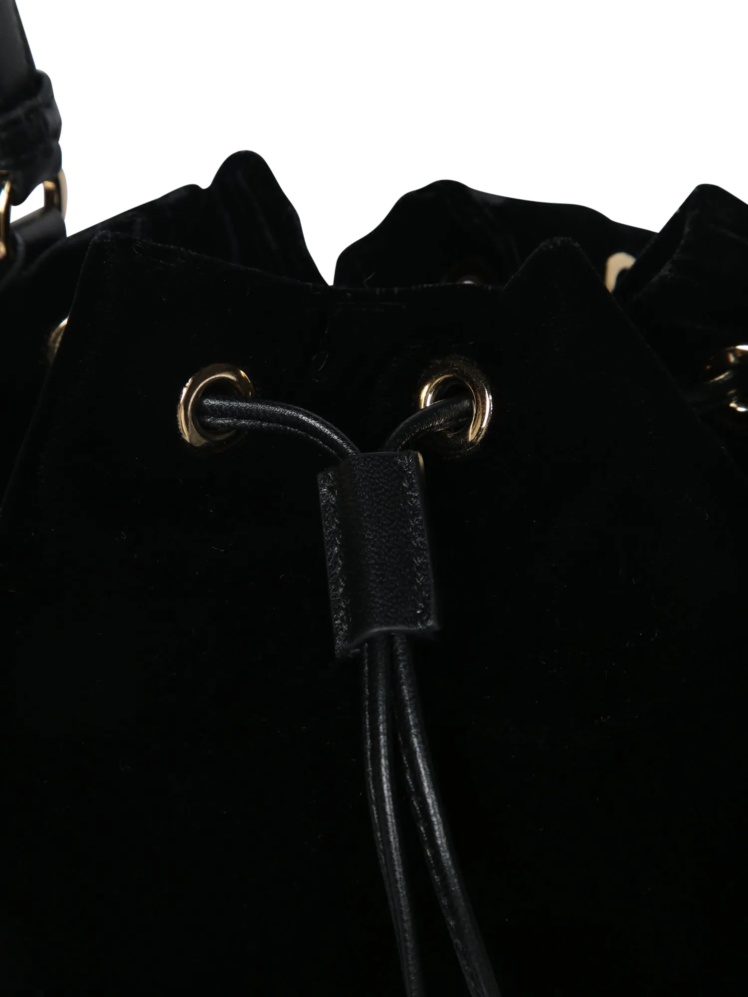 Nappa Leather Bucket Bag in Black