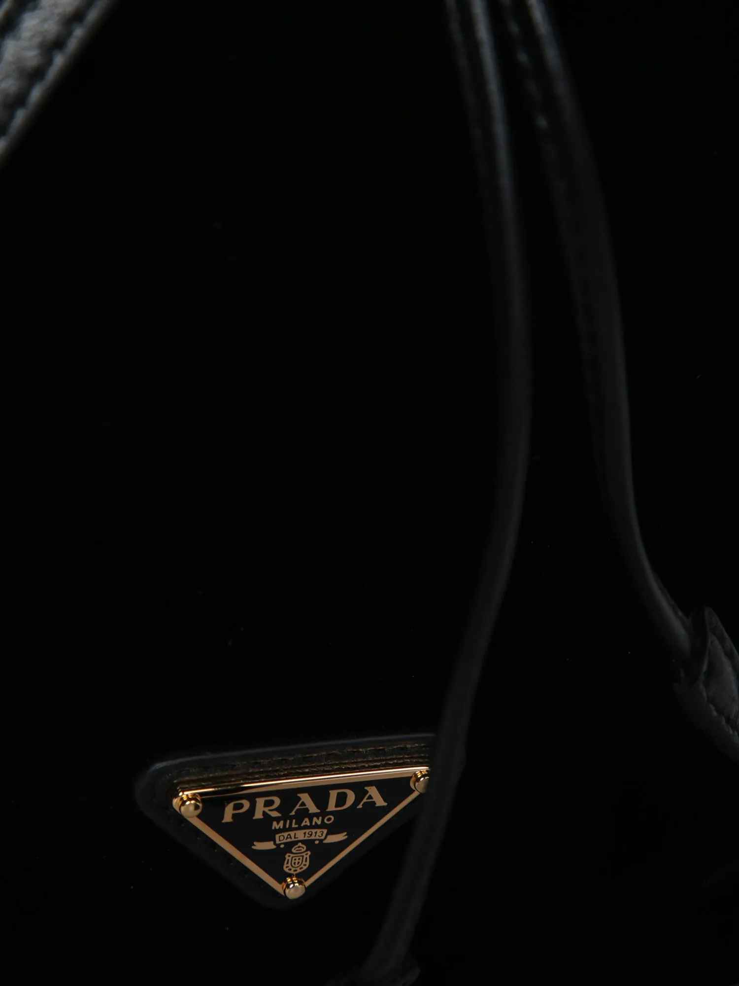 Nappa Leather Bucket Bag in Black