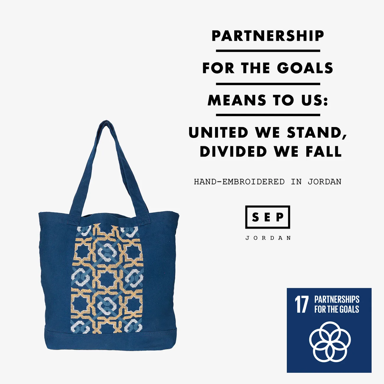 NAVY CANVAS BAG SDG#17