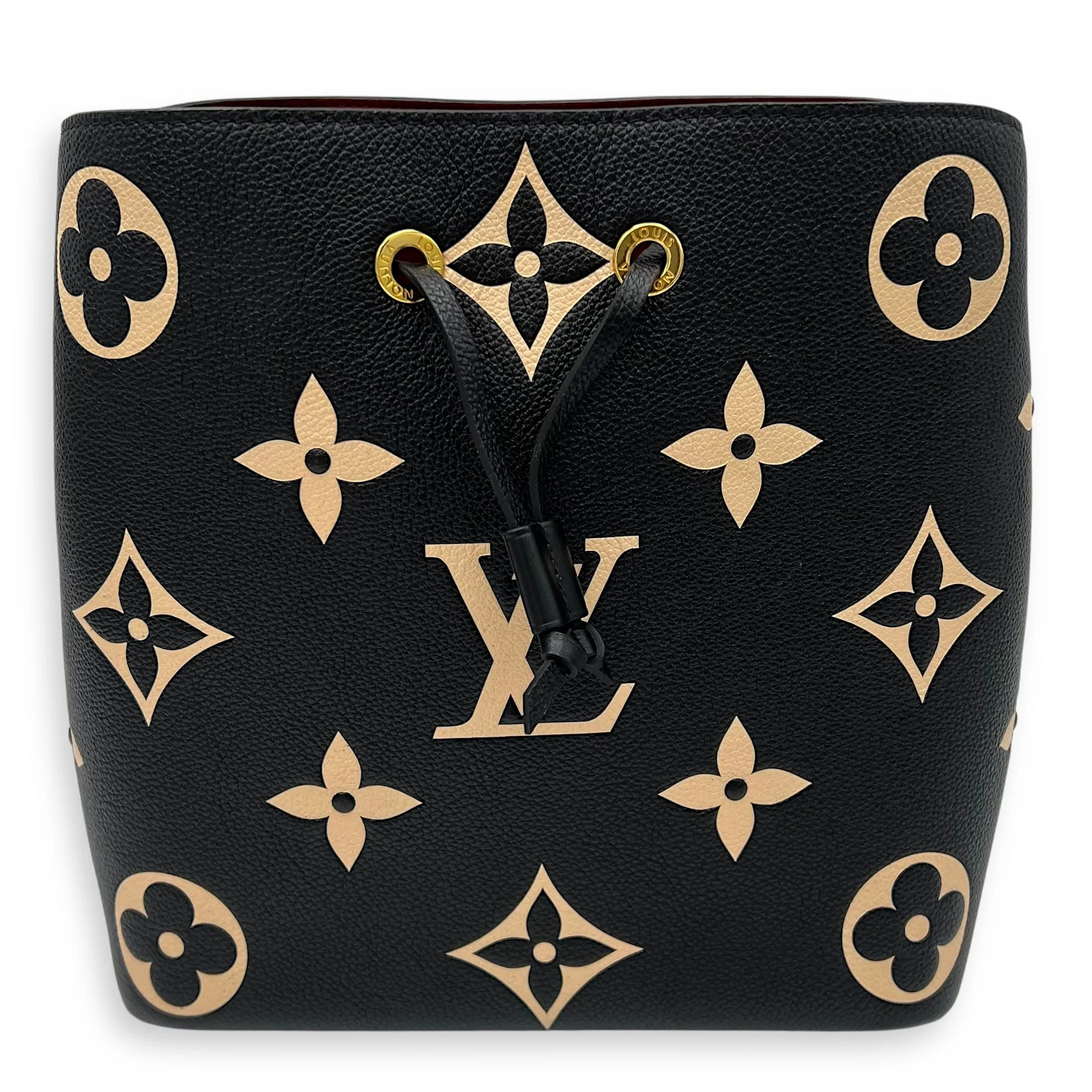 NeoNoe Bucket Bag Black in Empreinte Leather, Gold hardware
