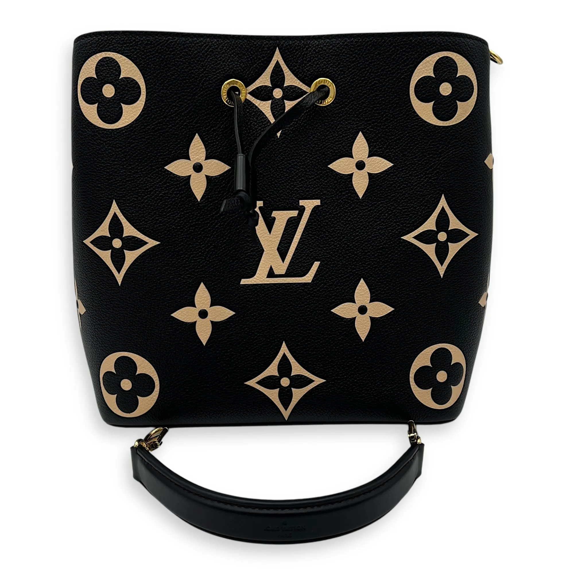 NeoNoe Bucket Bag Black in Empreinte Leather, Gold hardware