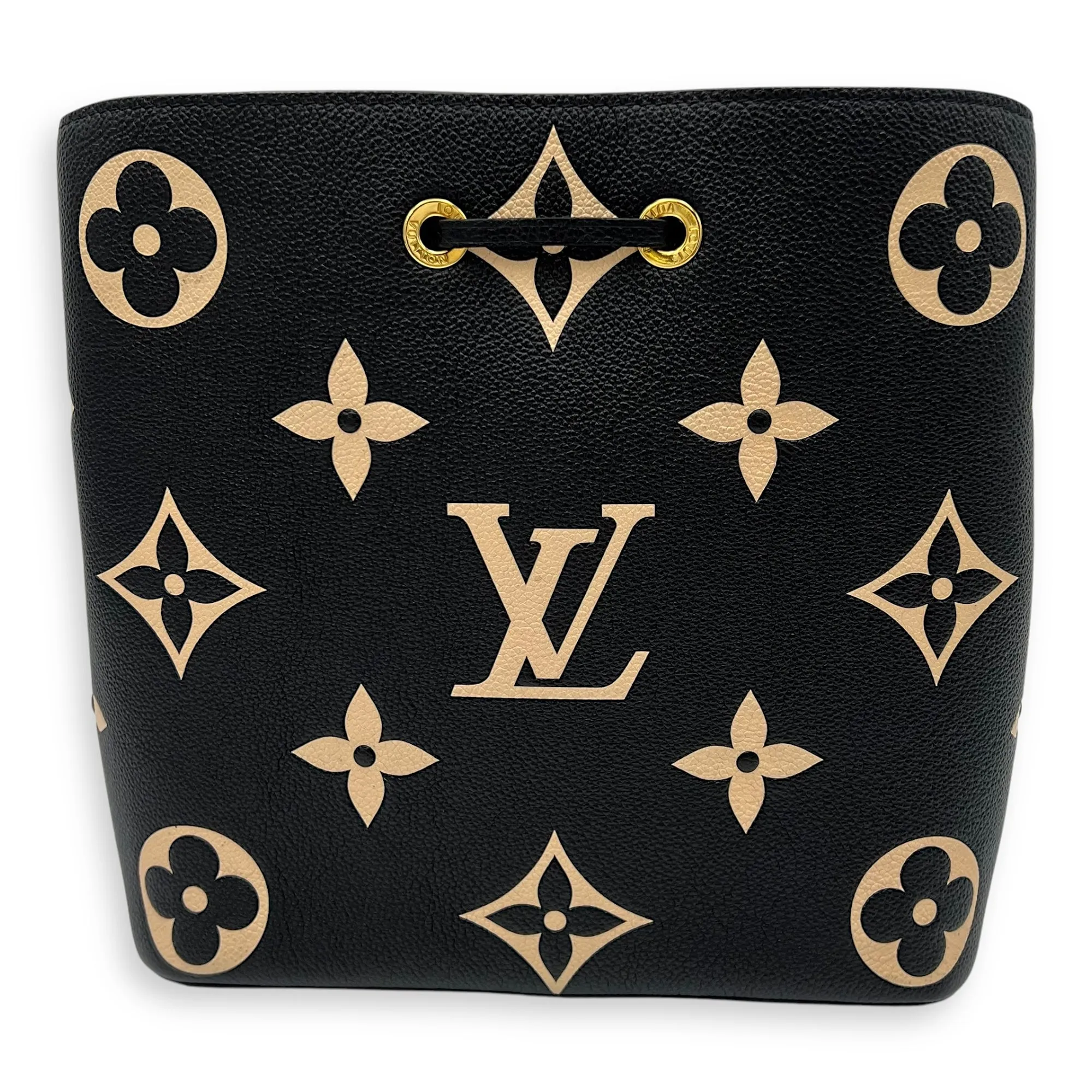 NeoNoe Bucket Bag Black in Empreinte Leather, Gold hardware