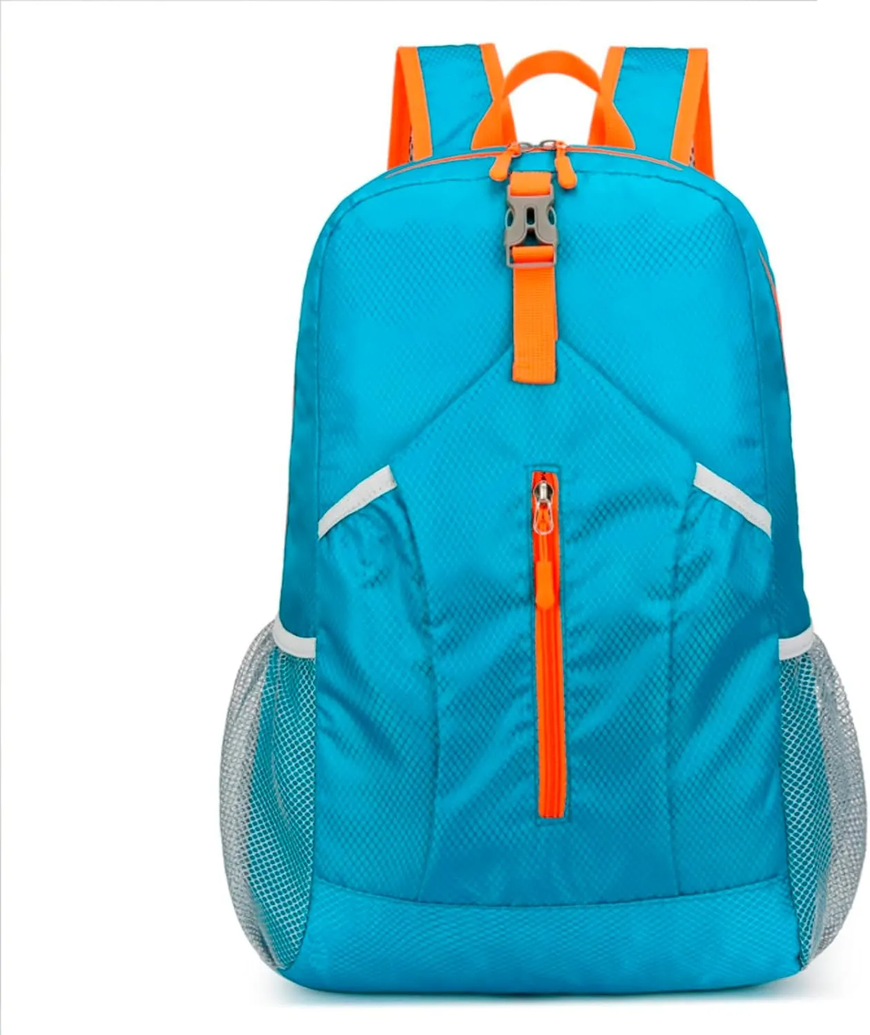 New Outdoor Sports Backpack Folding Storage Bag Lightweight Travel Bag Large Capacity Backpack (Sky Blue, One Size)