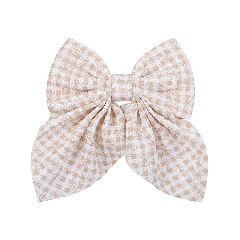 New Sweet Bow Hairpins Solid Color Bowknot Hair Clips For Girls Satin Butterfly Barrettes Duckbill Clip Kids Hair Accessories
