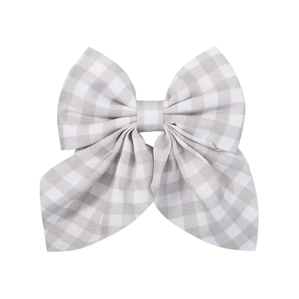 New Sweet Bow Hairpins Solid Color Bowknot Hair Clips For Girls Satin Butterfly Barrettes Duckbill Clip Kids Hair Accessories
