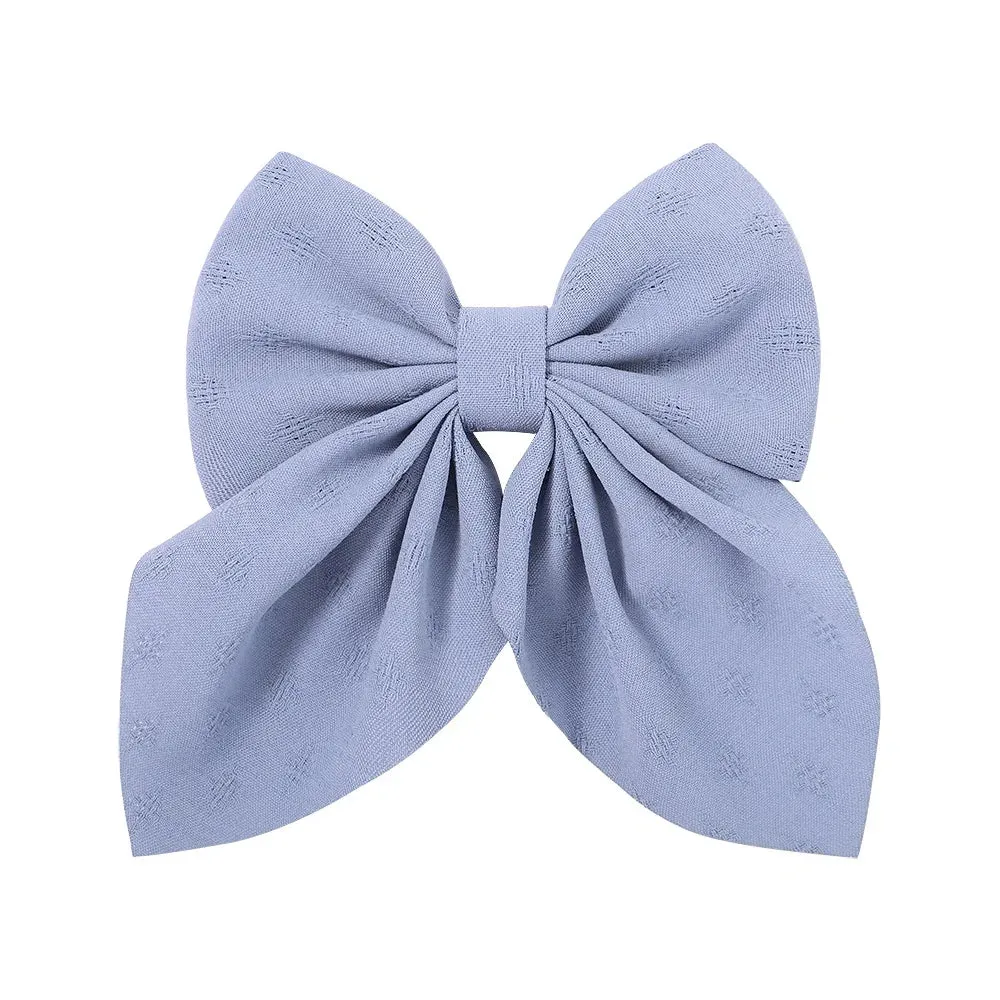 New Sweet Bow Hairpins Solid Color Bowknot Hair Clips For Girls Satin Butterfly Barrettes Duckbill Clip Kids Hair Accessories