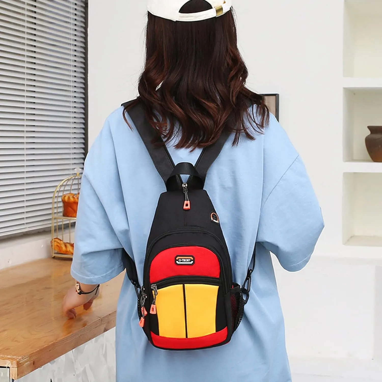 New Women Chest Bag Large Capacity Backpack Casual Messenger Bag Crossbody Versatile Bags Messenger Bags (BK1, One Size)