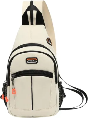 New Women Chest Bag Large Capacity Backpack Casual Messenger Bag Crossbody Versatile Bags Messenger (White, One Size)