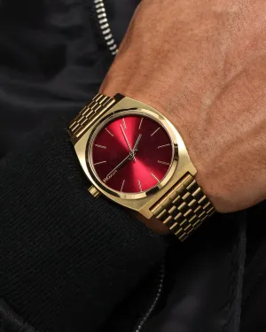Nixon Time Teller Watch Gold/Oxblood