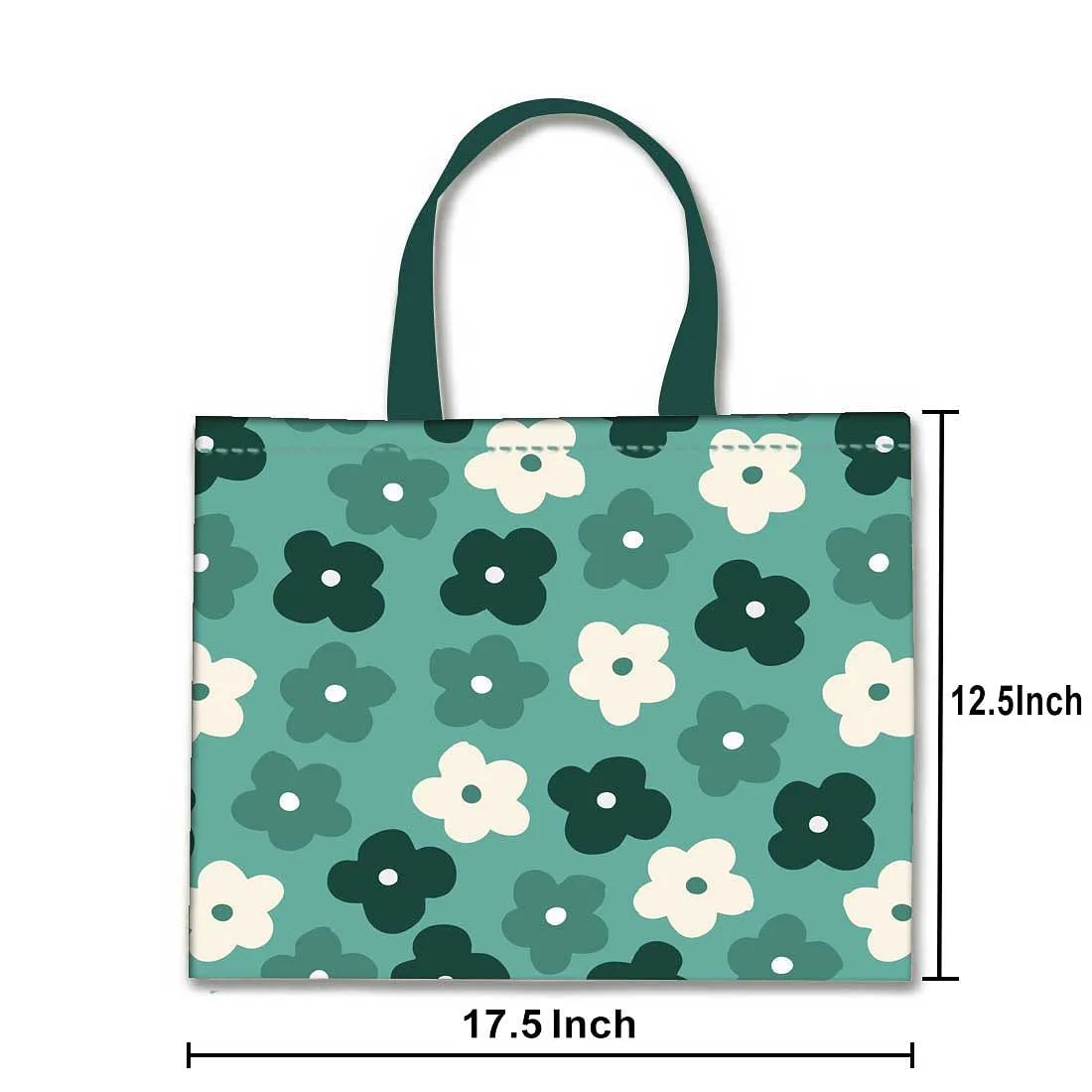 Nutcase Designer Tote Bag for Women Gym Beach Travel Shopping Fashion Bags with Zip Closure and Internal Pocket to keep cash/valuables - Green Flowers