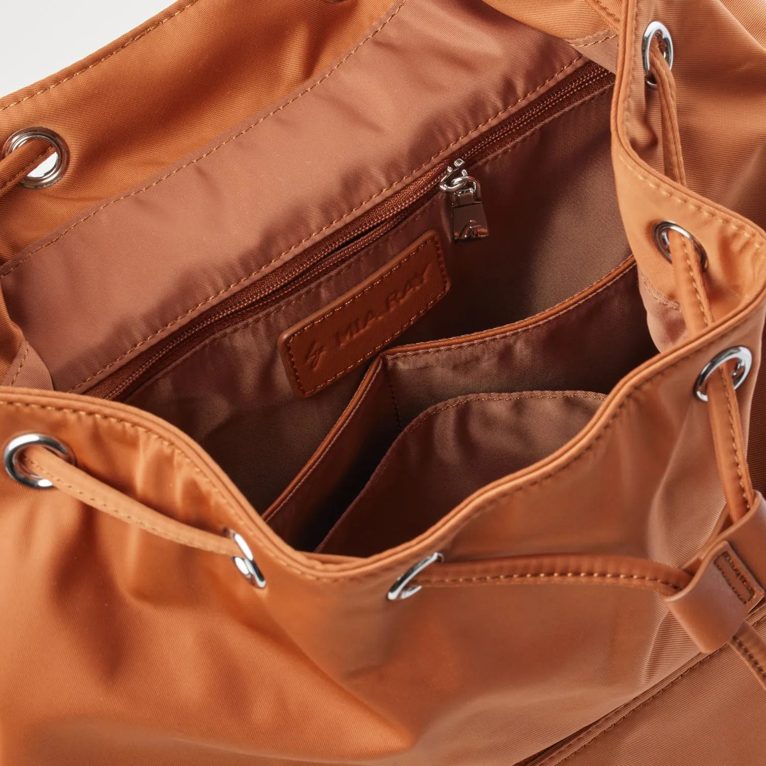 NYLON BACKPACK - BROWN