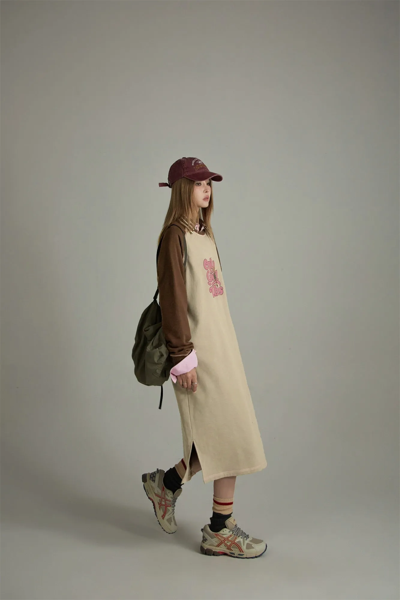 Only Good Vibes Teddy Bear Raglan Dress