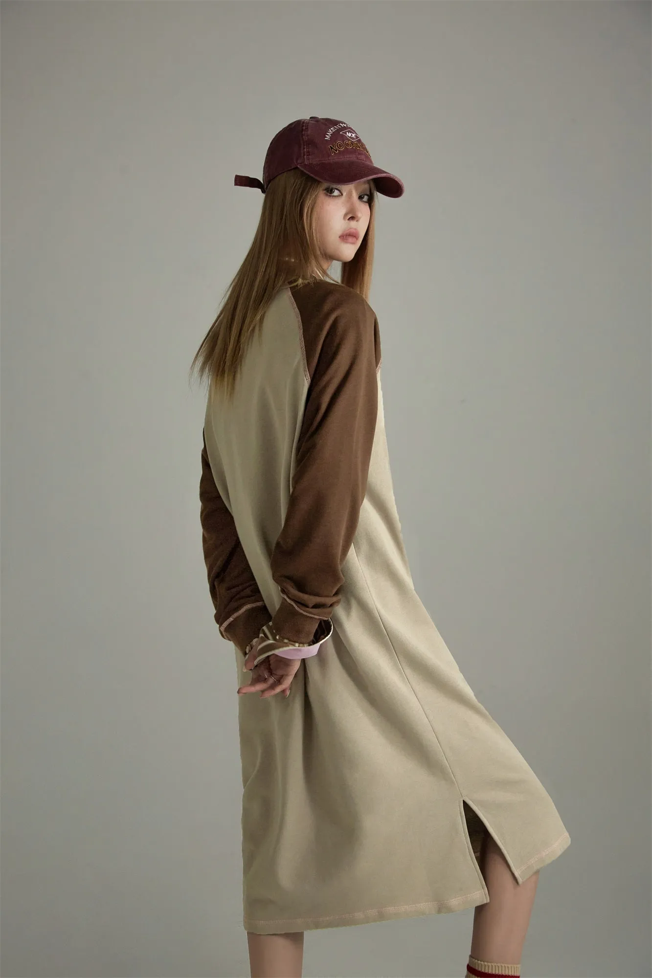 Only Good Vibes Teddy Bear Raglan Dress
