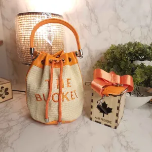 Orange Bucket Bag