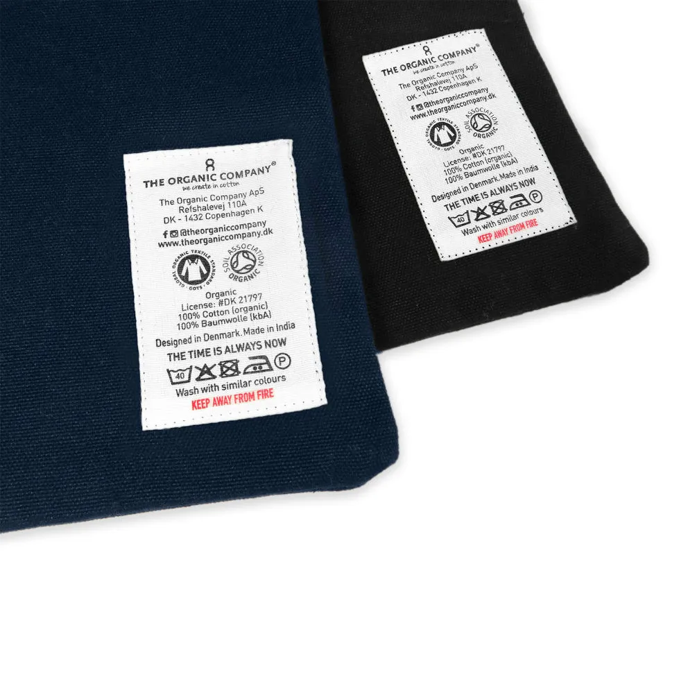 Organic Cotton Small Zip Pouch - Black