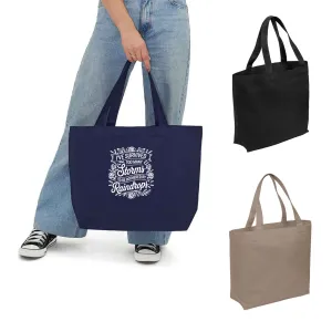 Oversized Cotton Tote Bag 'I Survived The Storm'
