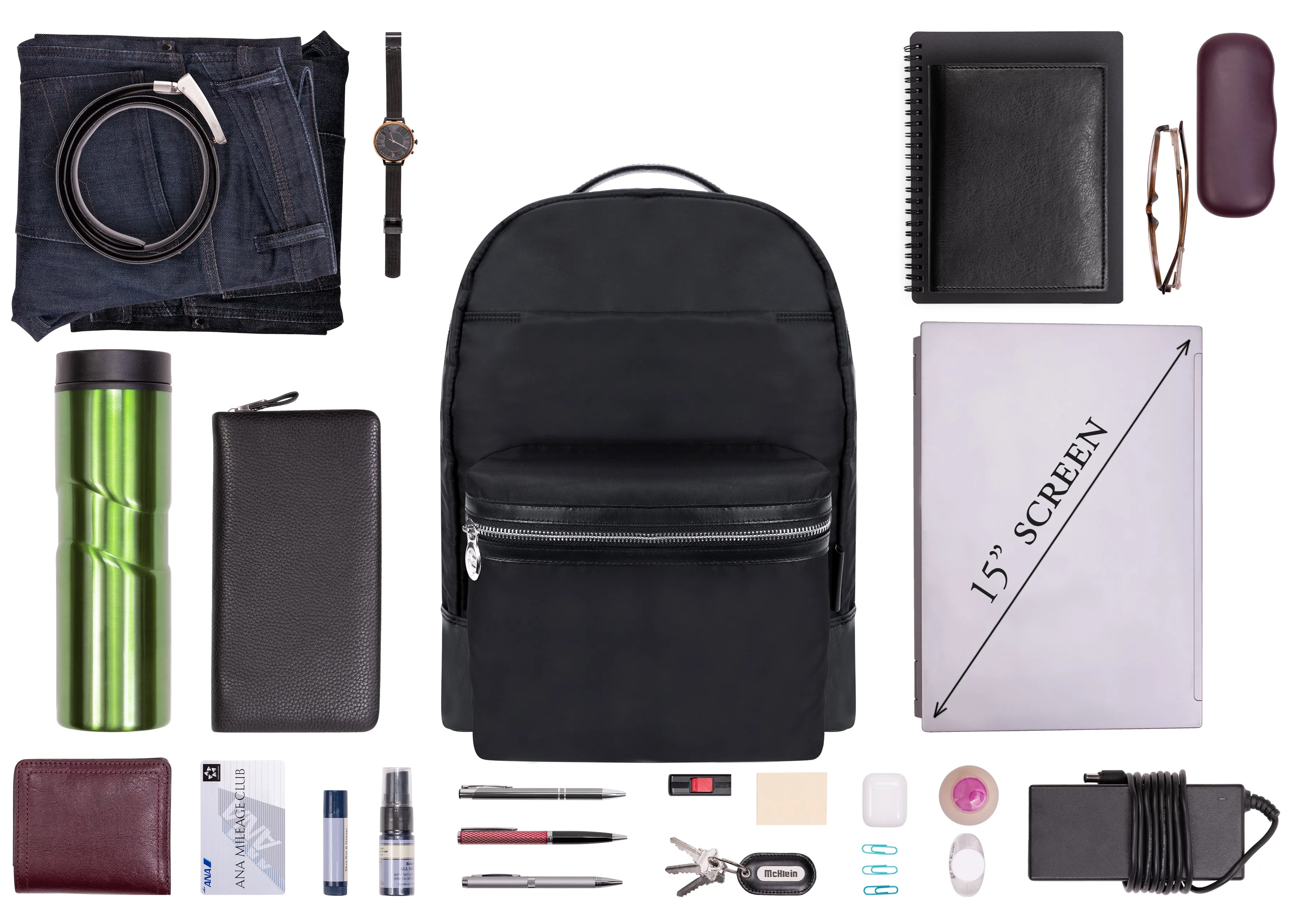 PARKER | 15” Nylon Dual-Compartment Laptop Backpack