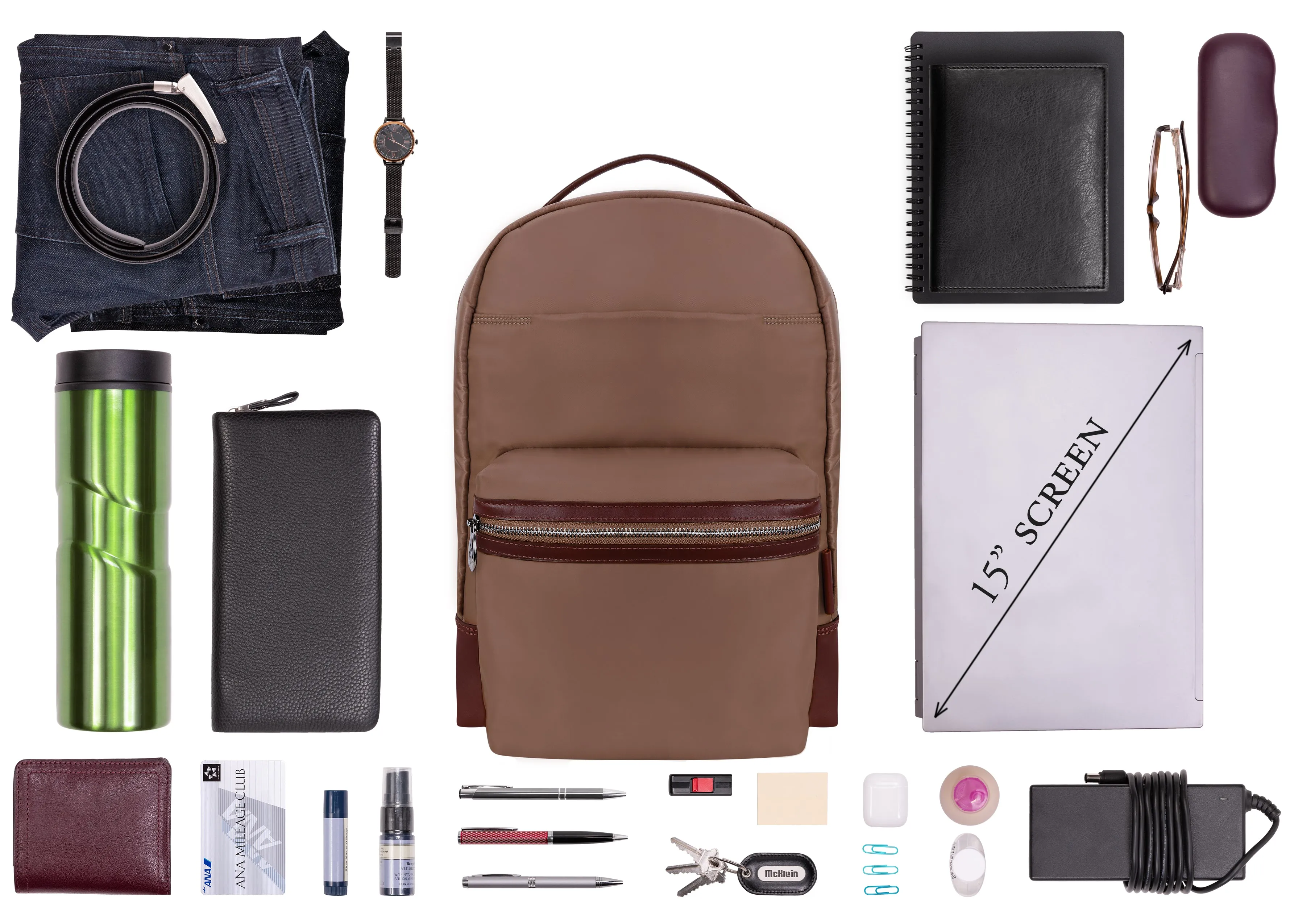 PARKER | 15” Nylon Dual-Compartment Laptop Backpack