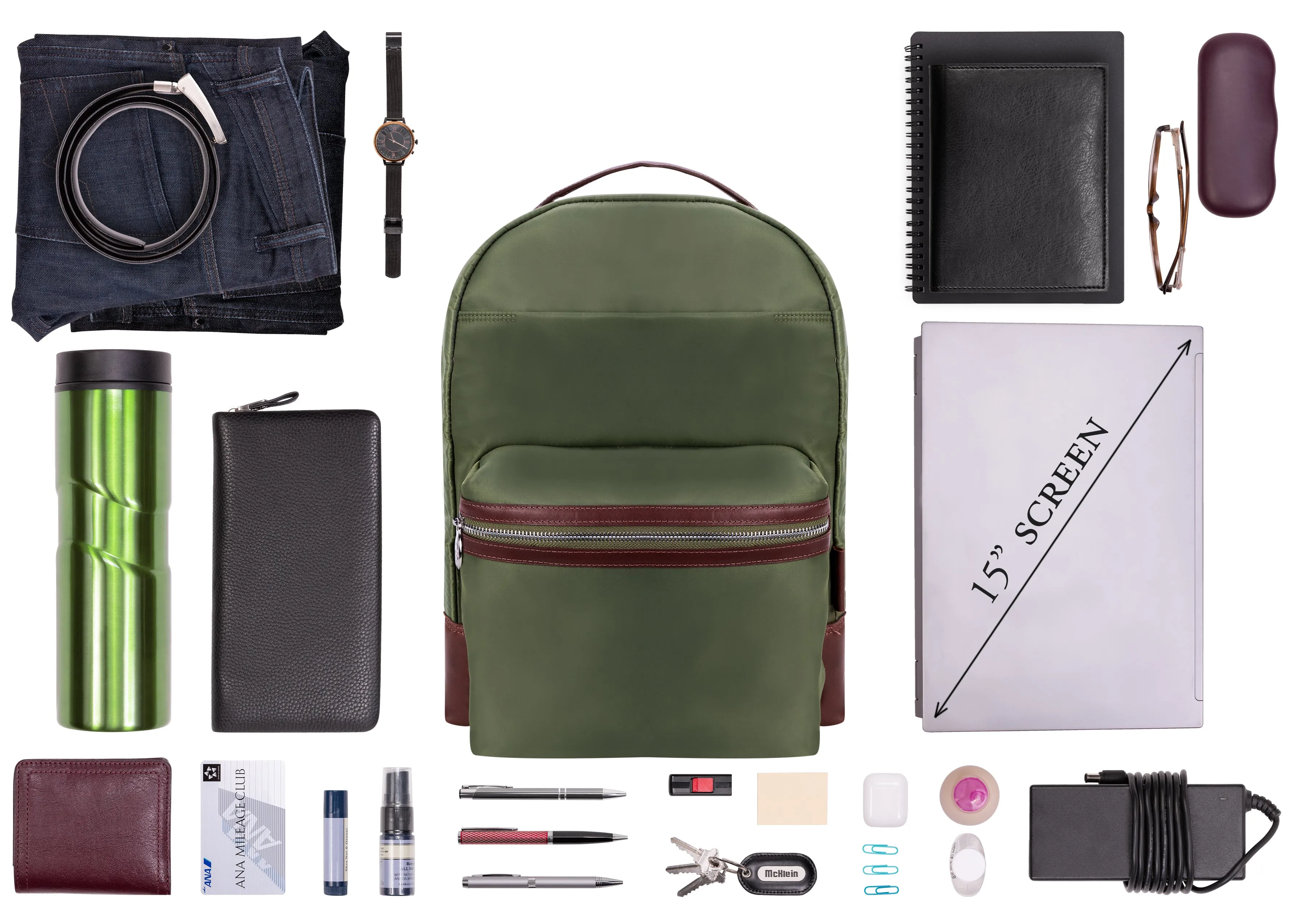 PARKER | 15” Nylon Dual-Compartment Laptop Backpack