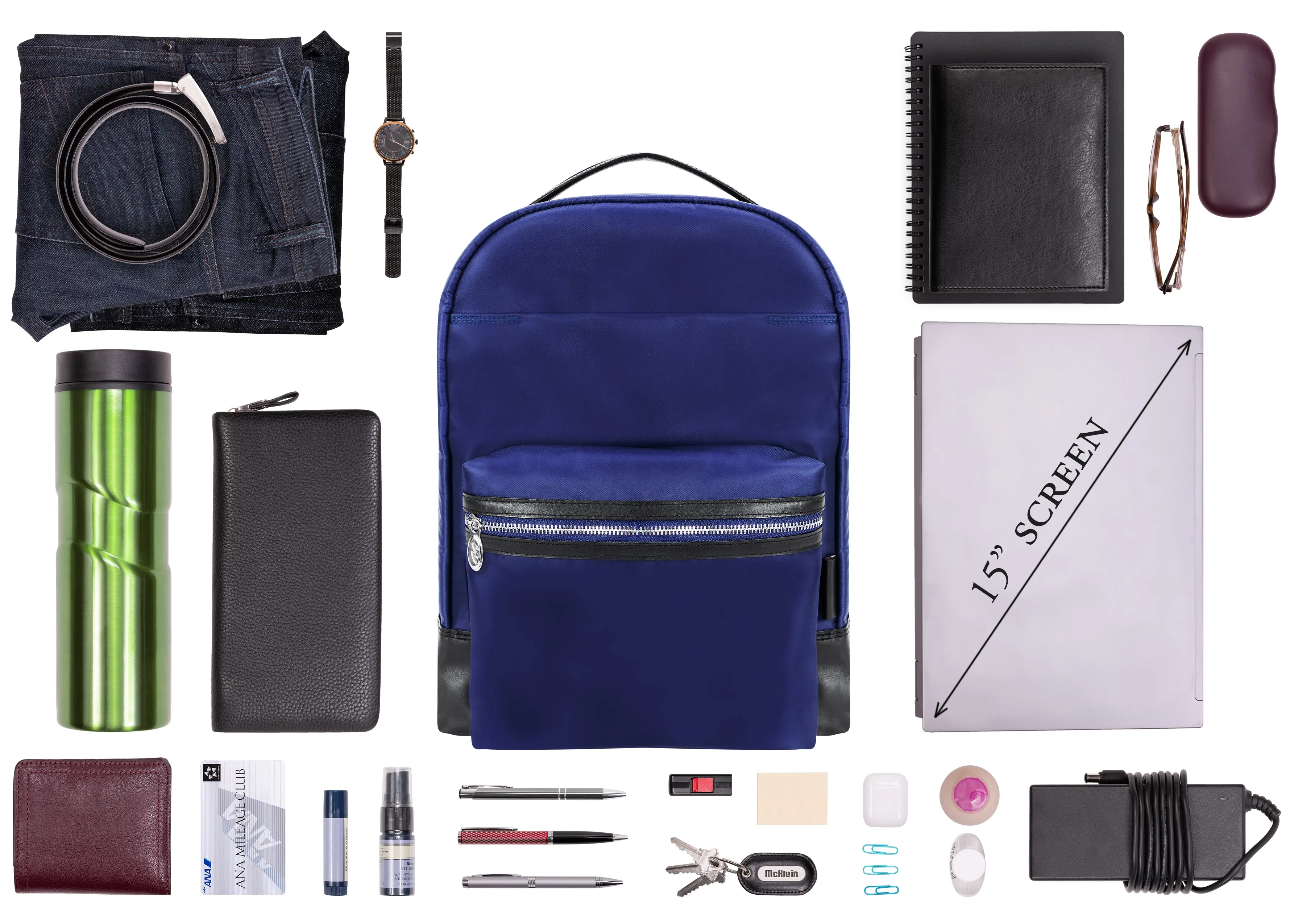 PARKER | 15” Nylon Dual-Compartment Laptop Backpack