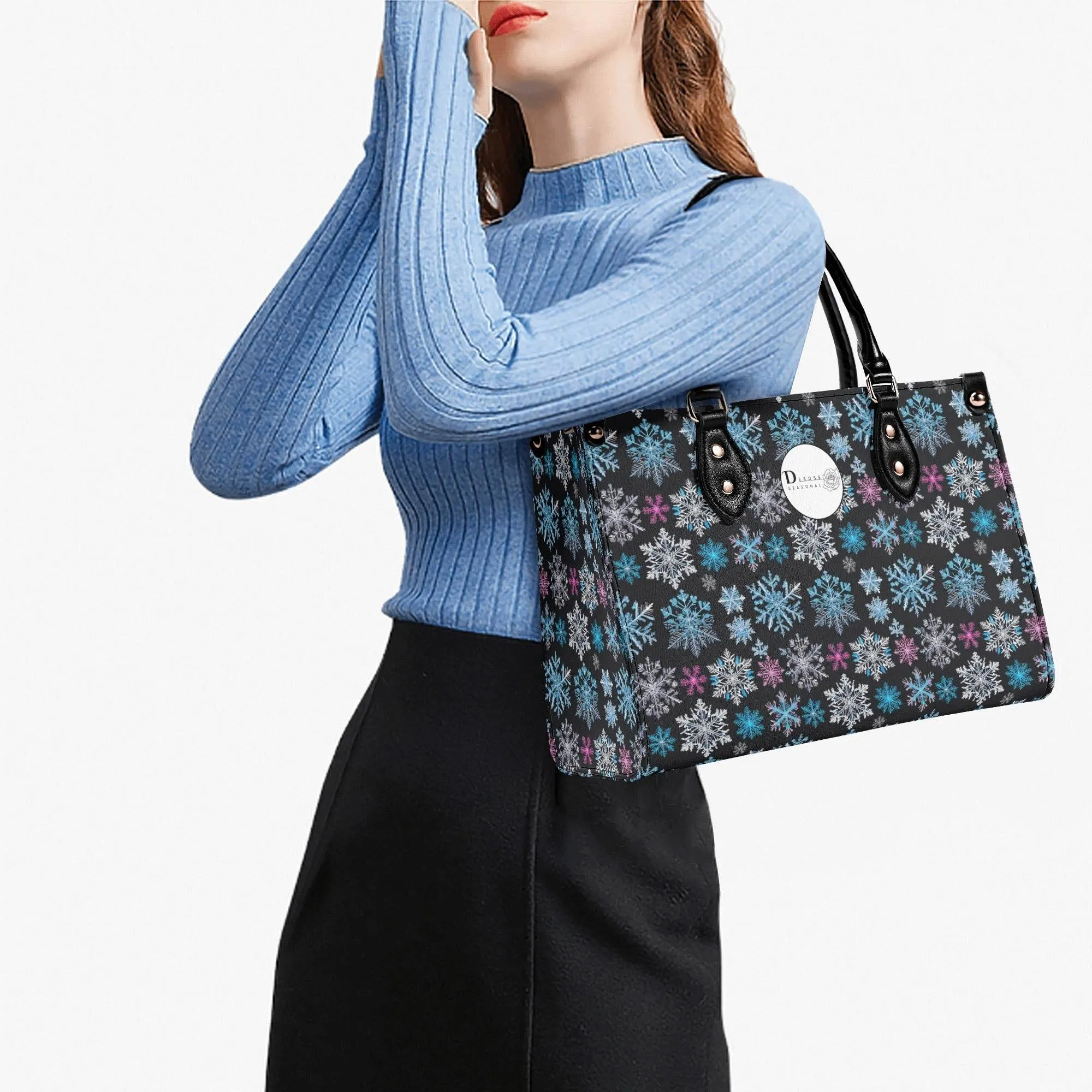Party Snowflakes Luxury Women Leather Handbag (3 sizes)