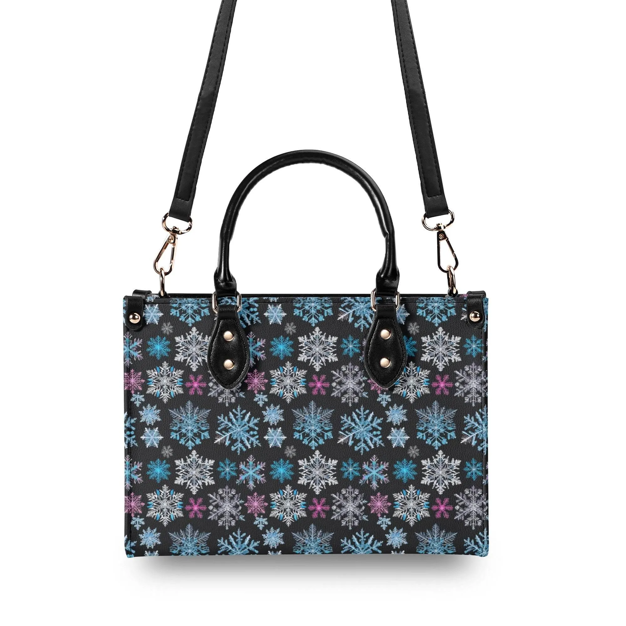 Party Snowflakes Luxury Women Leather Handbag (3 sizes)