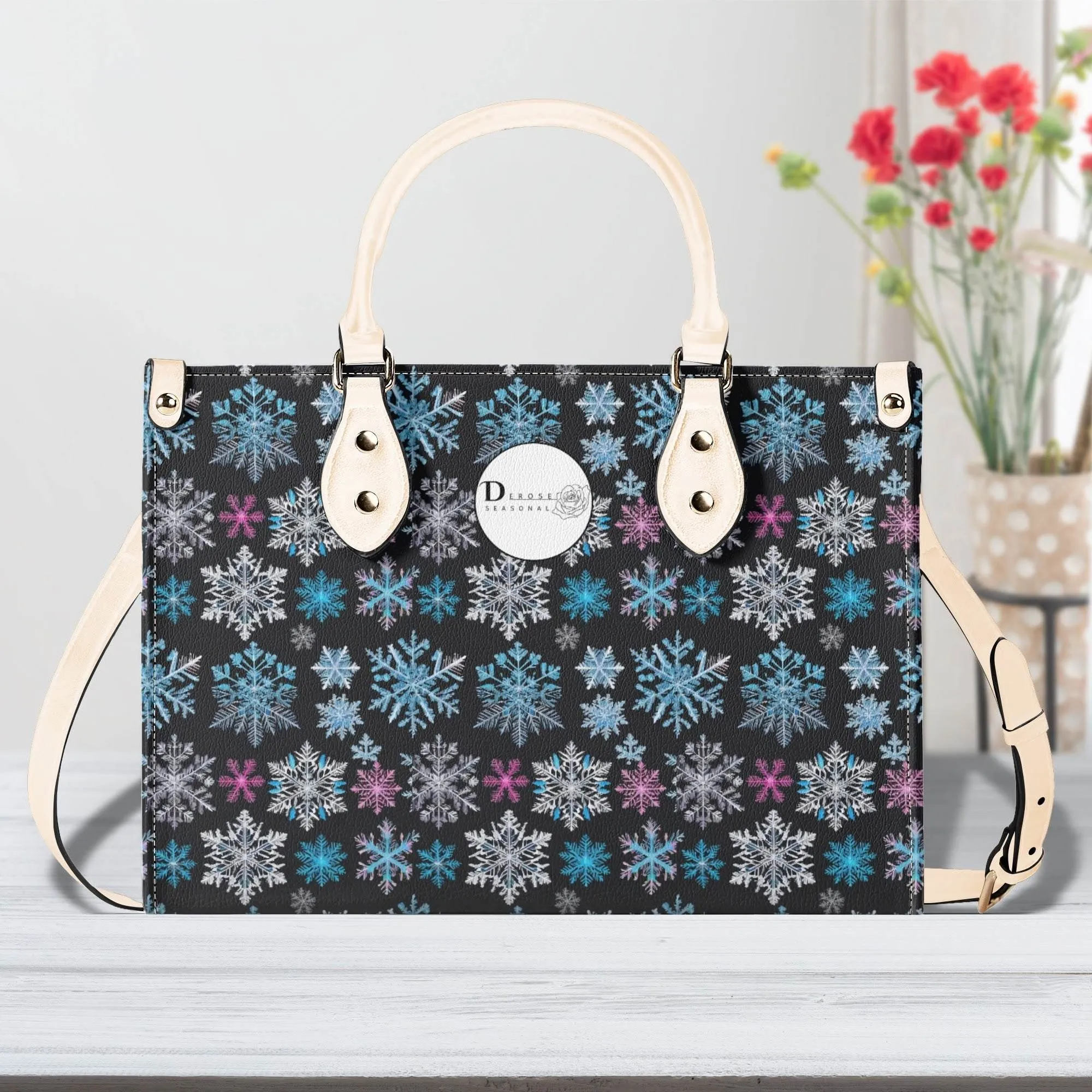 Party Snowflakes Luxury Women Leather Handbag (3 sizes)