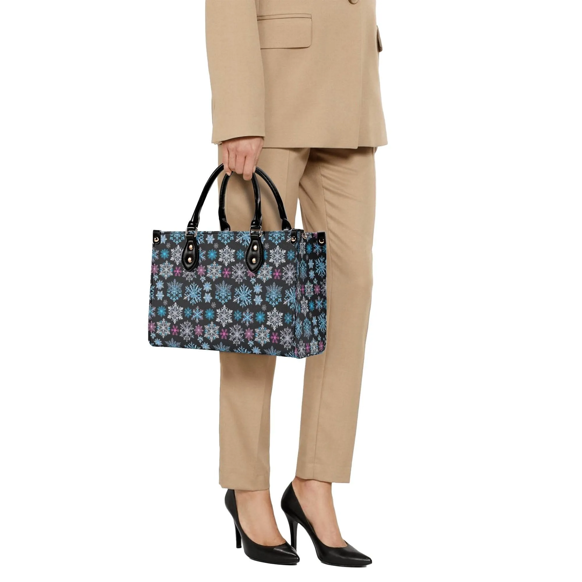Party Snowflakes Luxury Women Leather Handbag (3 sizes)