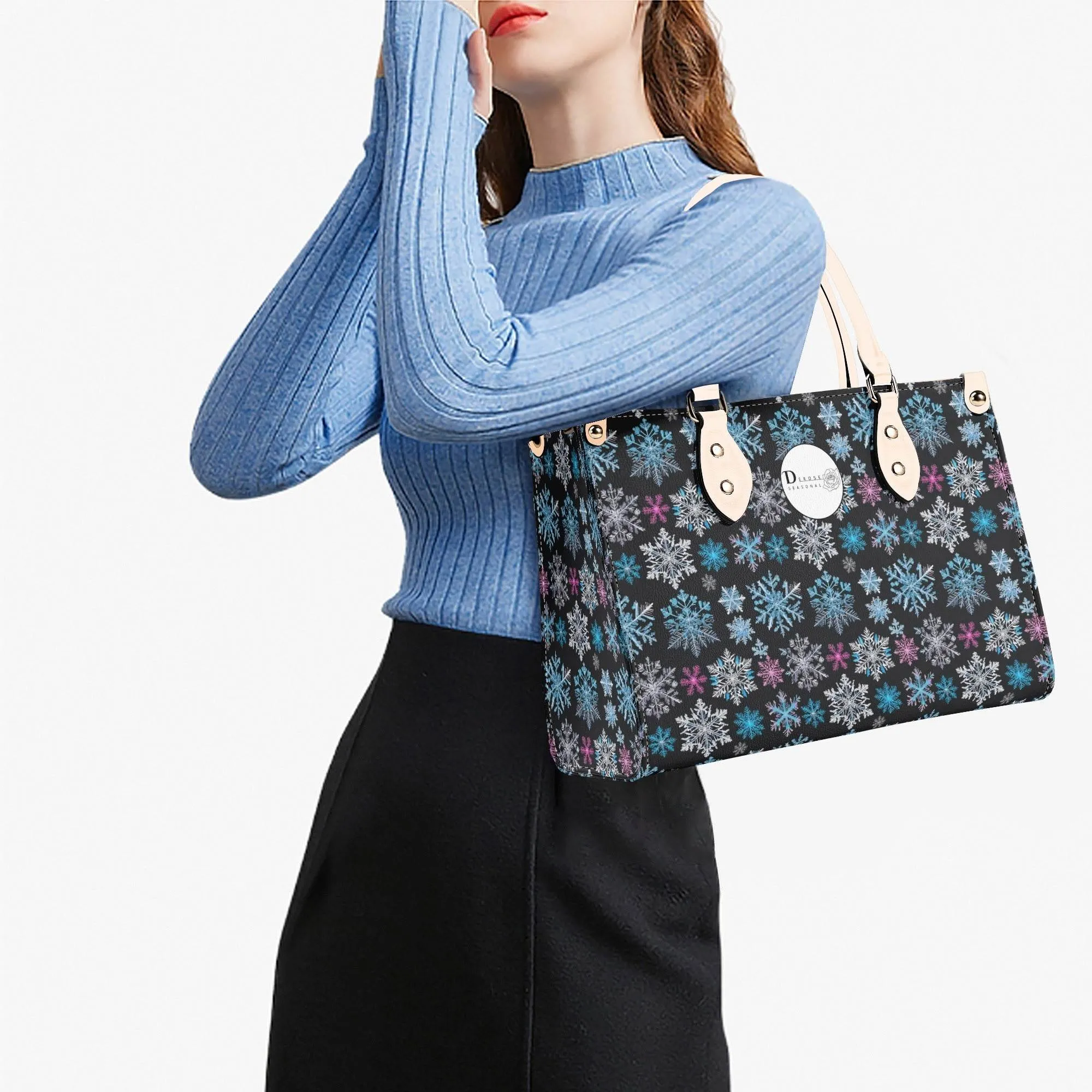 Party Snowflakes Luxury Women Leather Handbag (3 sizes)
