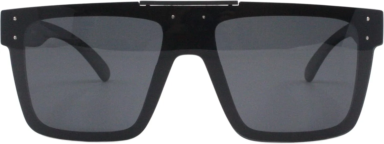 PASTL Polarized Lens Sunglasses Matte Black Square Sporty Fashion UV400
