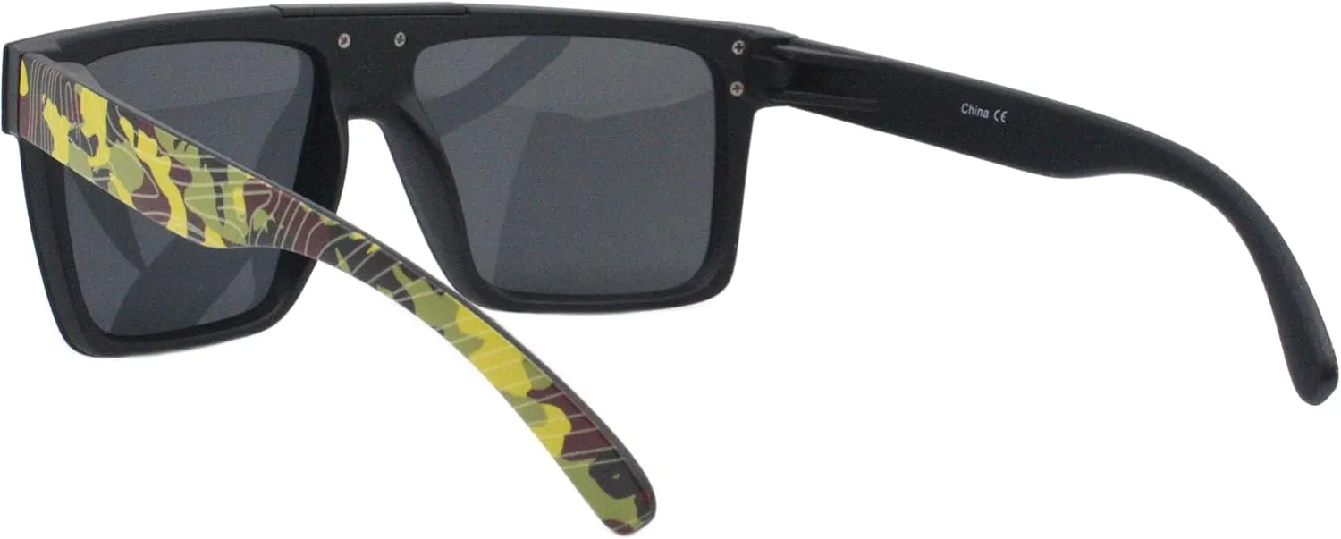 PASTL Polarized Lens Sunglasses Matte Black Square Sporty Fashion UV400