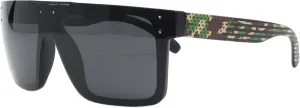PASTL Polarized Lens Sunglasses Matte Black Square Sporty Fashion UV400