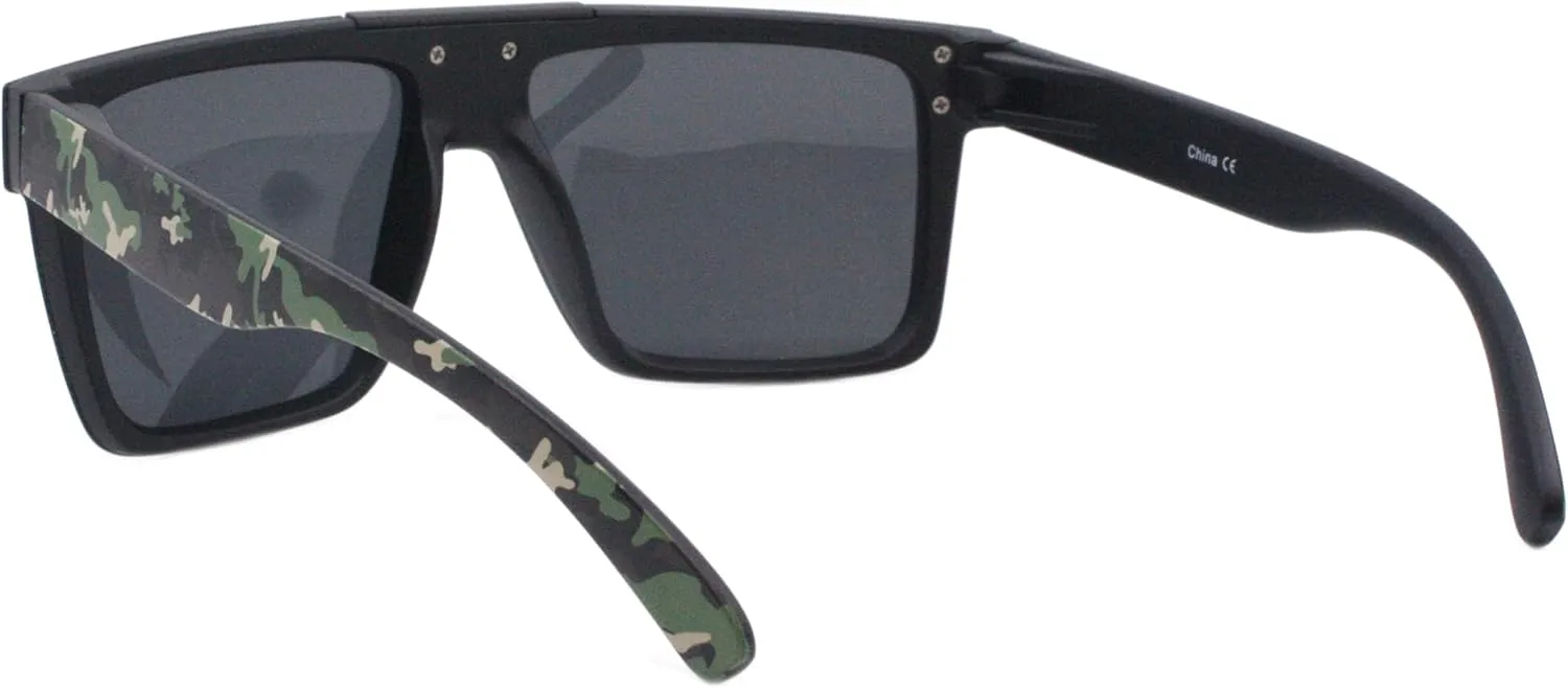 PASTL Polarized Lens Sunglasses Matte Black Square Sporty Fashion UV400
