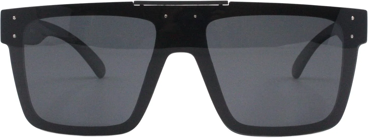 PASTL Polarized Lens Sunglasses Matte Black Square Sporty Fashion UV400