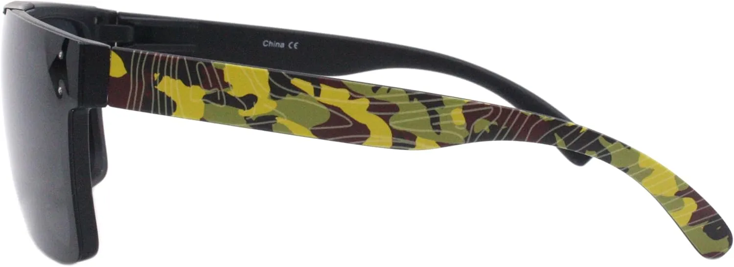 PASTL Polarized Lens Sunglasses Matte Black Square Sporty Fashion UV400