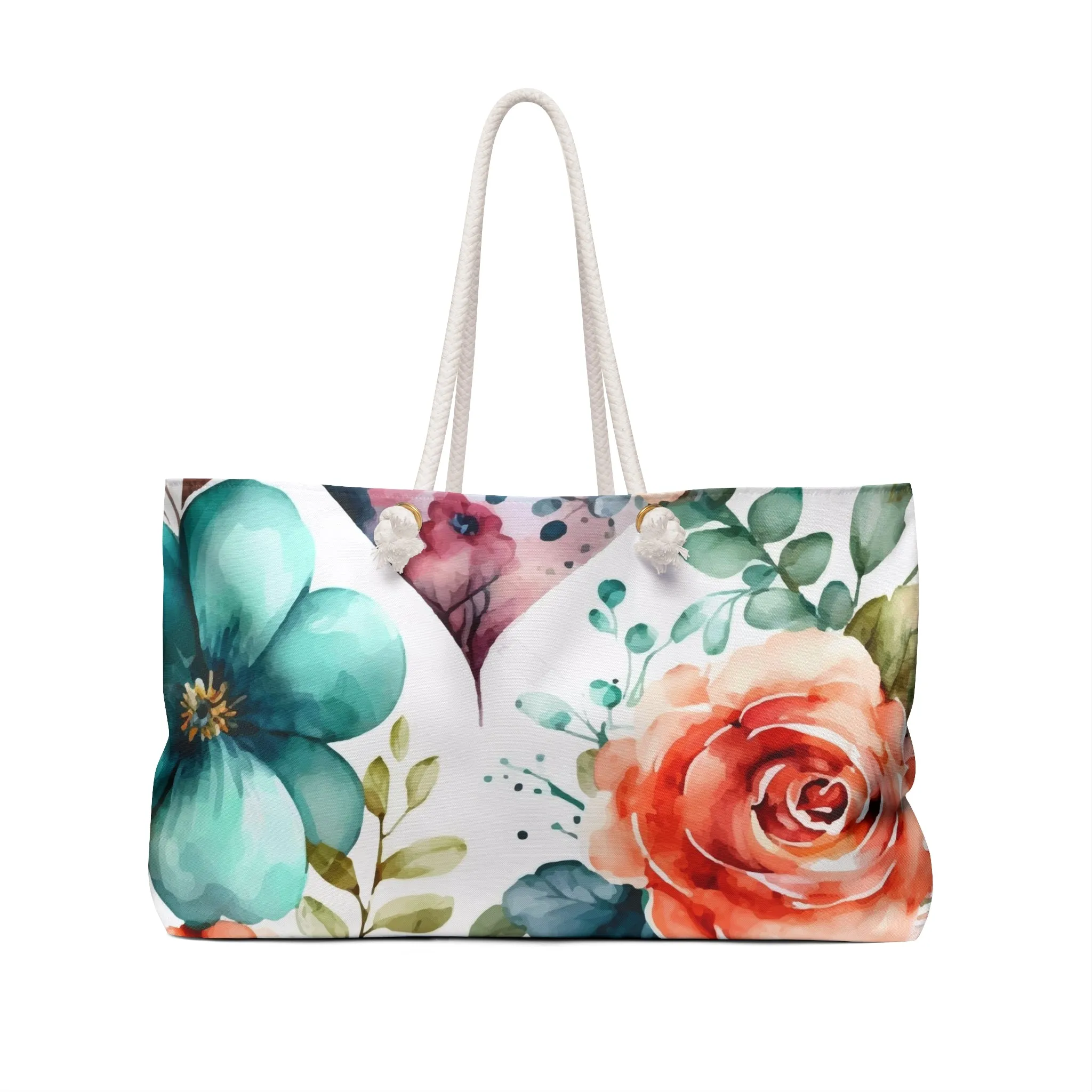 Peace Love Boho Beach Bag Travel Weekender Bag Large Tote