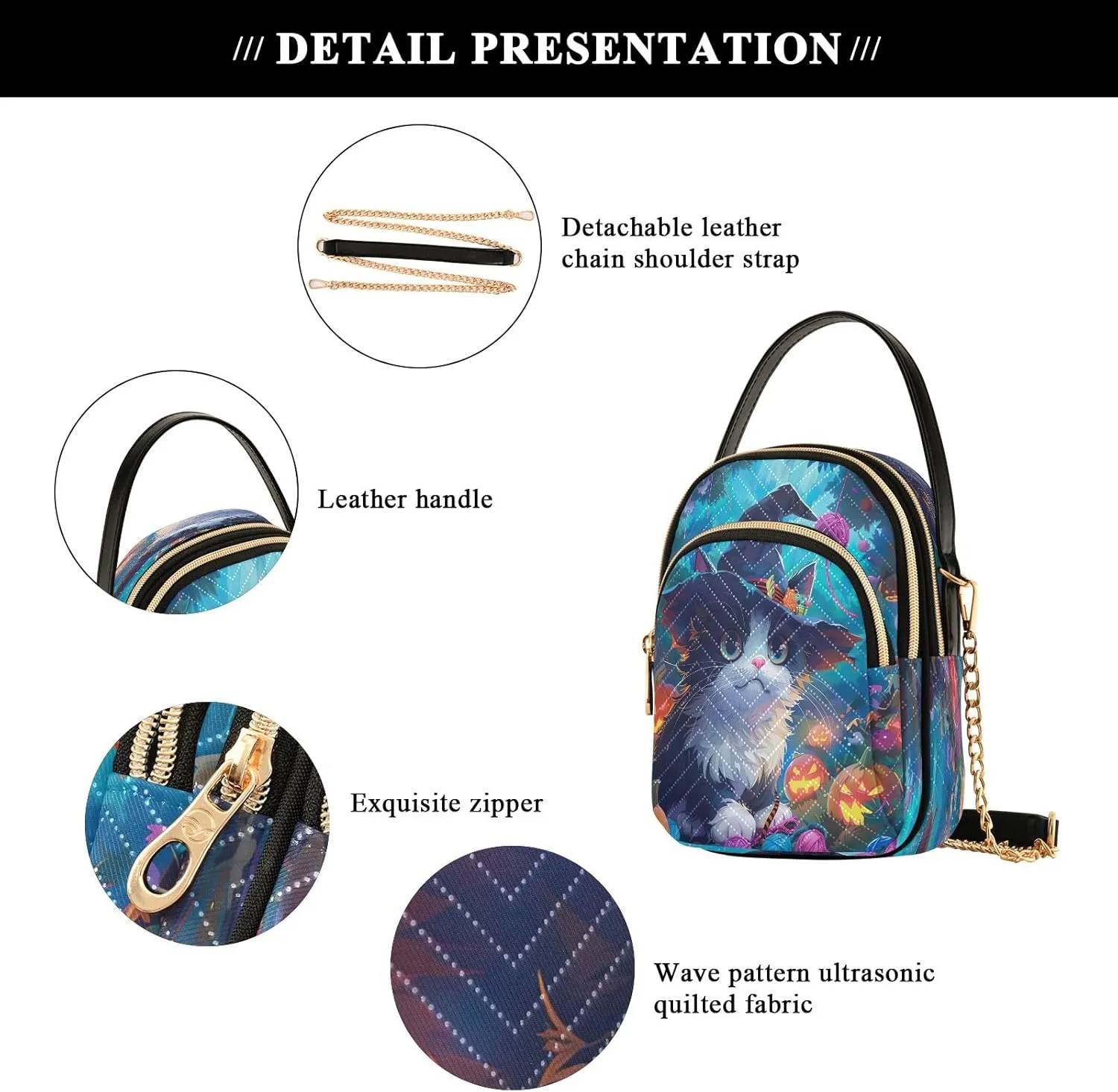 Pink Floral Koala Cross Body Bags Triple Zip Women's Crossbody Handbags, Work Bags for Women